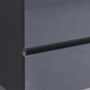 Cube 60 alsó fürdőszobabútor kerámia mosdóval 2 fiókos antracit szürke