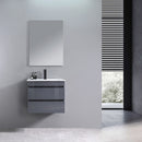 Cube Fürdőszobabútor 60 cm kerámia mosdóval 2 fiókos tükörrel 60x80 cm antracit szürke