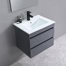 Cube Fürdőszobabútor 60 cm kerámia mosdóval 2 fiókos tükörrel 60x80 cm antracit szürke