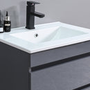 Cube Fürdőszobabútor 60 cm kerámia mosdóval 2 fiókos tükörrel 60x80 cm antracit szürke