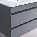 Cube Fürdőszobabútor 80 cm kerámia mosdóval 2 fiókos tükörrel 60x80 cm antracit szürke