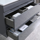 Cube Fürdőszobabútor 80 cm kerámia mosdóval 2 fiókos tükörrel 60x80 cm antracit szürke