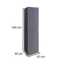 Cube függesztett oldal szekrény antracit szürke