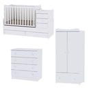 Lorelli Maxi Plus kombi ágy 70x160 + Komód + Exclusive szekrény - White