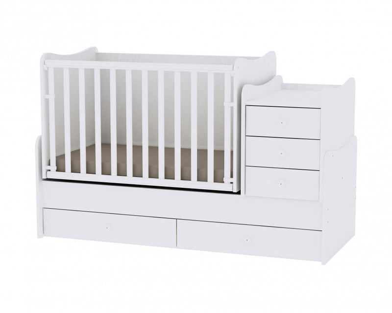 Lorelli Maxi Plus kombi ágy 70x160 + Exclusive szekrény - White