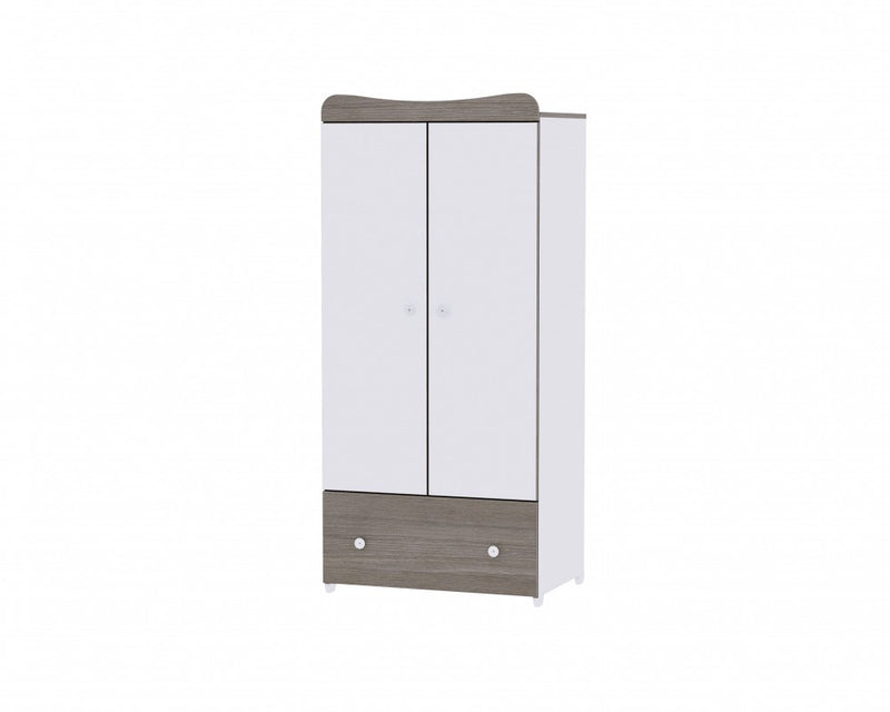 Lorelli Dream kiságy 70x140 + Cupboard pelenkázó komód + Exclusive szekrény - White & Coffee