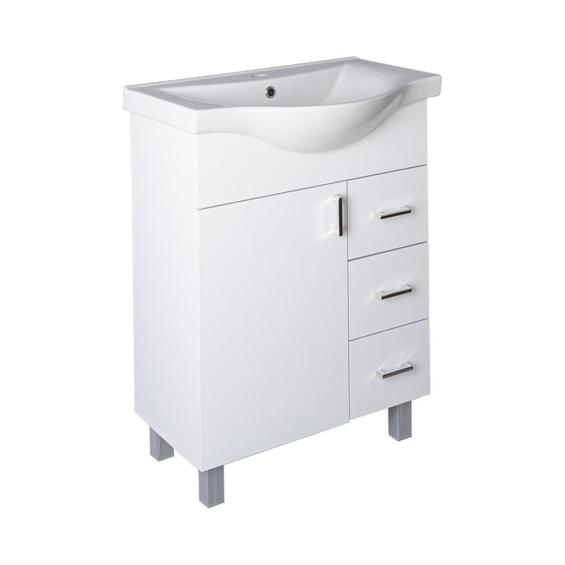 Viva STYLE Bianka 65 lábon álló fürdőszobabútor 3 fiókos Sanovit ALBATROS10065 mosdóval 64,5x46,5cm