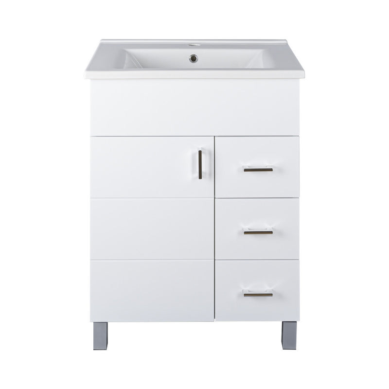 Viva STYLE Karina 75 lábon álló fürdőszobabútor 3 fiókos Sanovit ATRIA 9075 mosdóval 75 x 45,5 cm