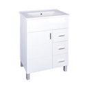 VivaStyle KARINA 75 lábon álló fürdőszobabútor 3 fiókos Sanovit ATRIA 9075 mosdóval 75,3 x 45,5 cm