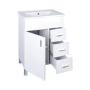 VivaStyle KARINA 75 lábon álló fürdőszobabútor 3 fiókos Sanovit ATRIA 9075 mosdóval 75,3 x 45,5 cm
