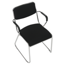 Tárgyolószék, fekete háló, DERYA NEW