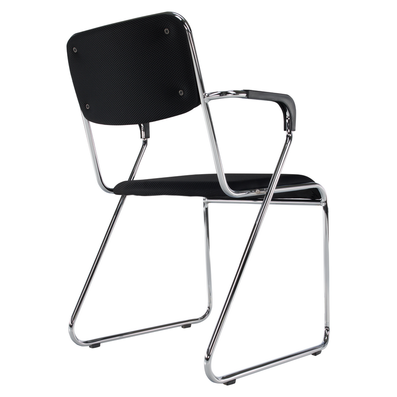 Tárgyolószék, fekete háló, DERYA NEW