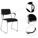 Tárgyolószék, fekete háló, DERYA NEW