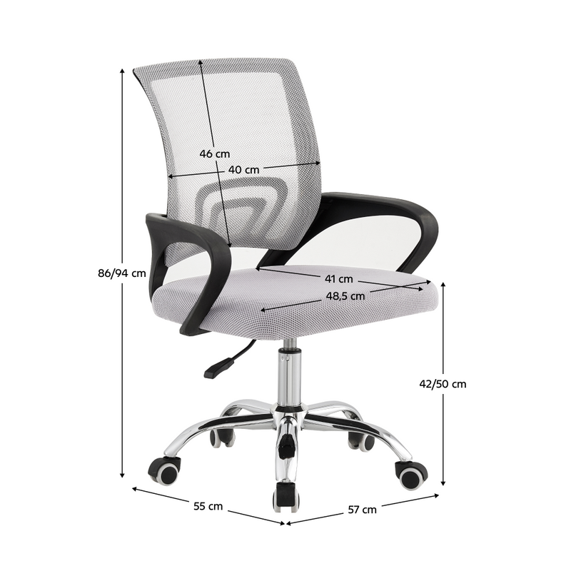 Irodai szék, szürke/fekete, DEX 4 NEW