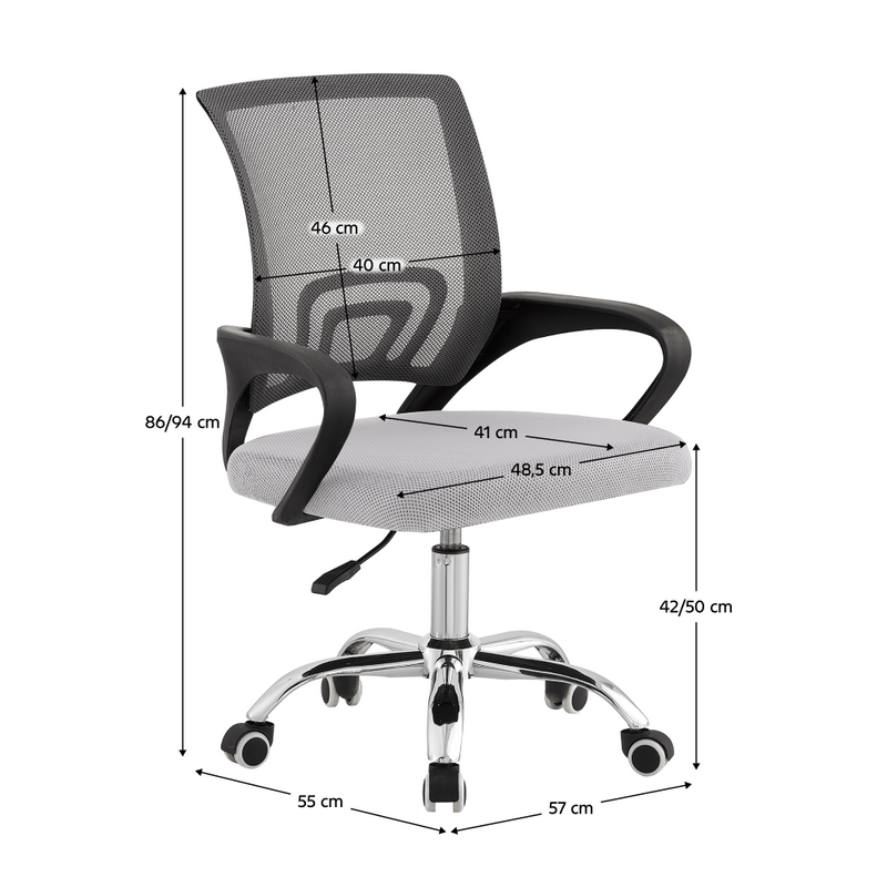 Irodai szék, szürke/fekete, DEX 4 NEW