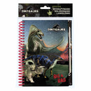 Képkarcoló szett, kreatív füzet, 14x20cm, dinoszaurusz