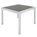 Kerti kihúzható asztal, fehér acél/szürke, DORIO