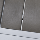 Kerti kihúzható asztal, fehér acél/szürke, DORIO