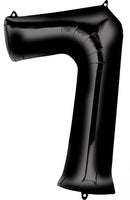 Óriás 7-es szám Fólia lufi, Black 88*55 cm, J-DPA3014601