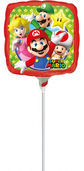 Super Mario mini fólia lufi 23 cm (WP), J-DPA3202802