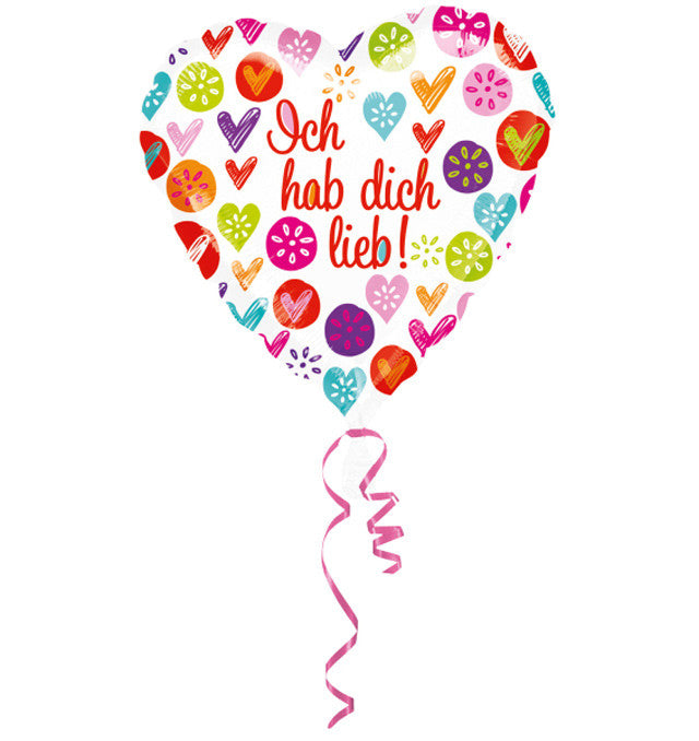 Ich hab dich lieb fólia lufi 43 cm, J-DPA3286775