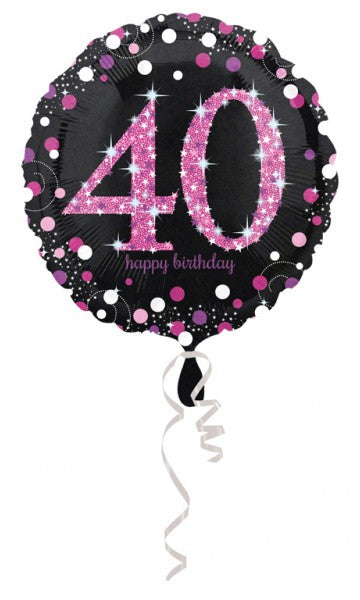 Happy Birthday Pink 40 fólia lufi 43 cm, J-DPA3378601
