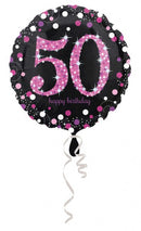 Happy Birthday Pink 50 fólia lufi 43 cm, J-DPA3378701
