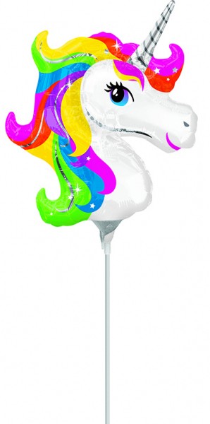 Unikornis Rainbow mini fólia lufi 25 cm (WP), J-DPA3639502