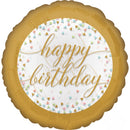 Happy Birthday Pastel Confetti fólia lufi 43 cm, J-DPA3717701