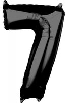 Fekete szám fólia lufi 7-es, 66*43 cm, J-DPA3884801