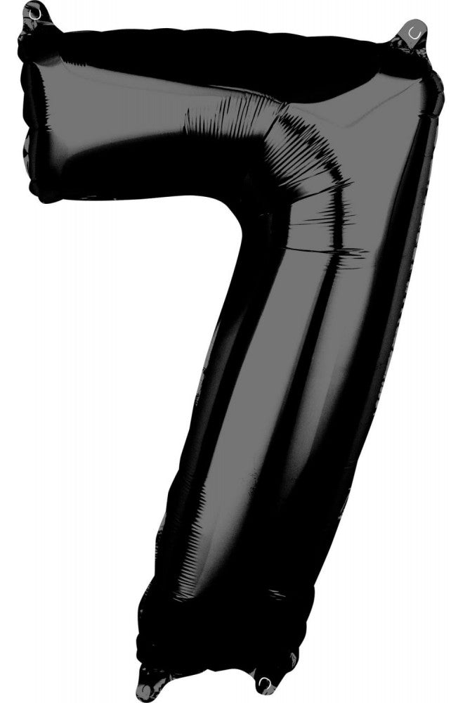Fekete szám fólia lufi 7-es, 66*43 cm, J-DPA3884801