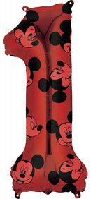 Disney Mickey Red fólia lufi 1-es 66 cm, J-DPA4013101