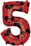 Disney Mickey Red fólia lufi 5-ös 66 cm, J-DPA4013501