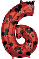 Disney Mickey Red fólia lufi 6-os szám 66 cm, J-DPA4170701