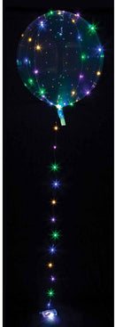 Színesen világító LED lufi, átlátszó, J-DPA8284311