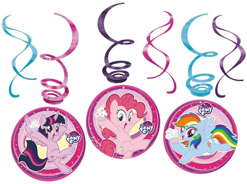 Én kicsi pónim Rainbow Sparkle szalag dekoráció 6 db-os szett, J-DPA9902519