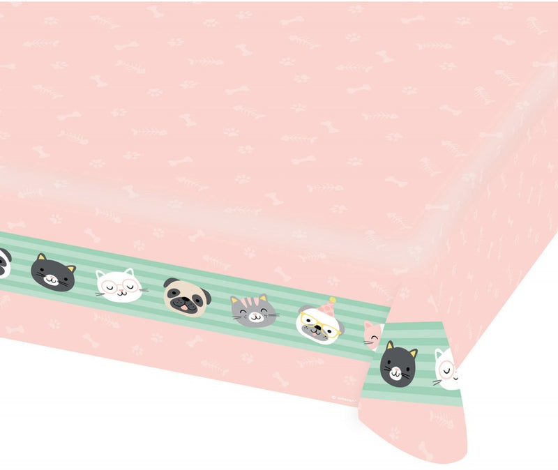 Háziállatok Hello Pets papír asztalterítő 115x175 cm, J-DPA9906544
