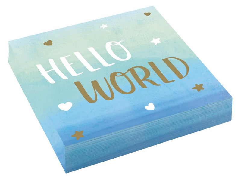 Baby Boy Hello World szalvéta 16 db-os 33x33 cm, J-DPA9906907