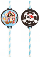 Kalóz Map papír szívószál, 8 db-os szett, J-DPA9908226