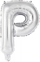 Silver, Ezüst P betű fólia lufi 45 cm, J-DPA9909623