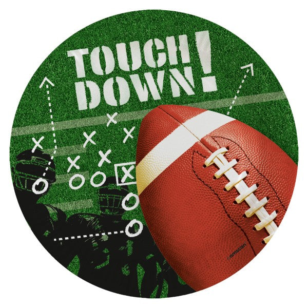 Amerikai futball Touchdown papírtányér 8 db-os 23 cm, J-DPA9912275