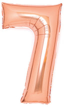 Rose Gold 7-es szám fólia lufi 66 cm, J-DPA9913222