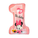 Disney Minnie Pink Első születésnap fólia lufi 71 cm, J-DPA9916550
