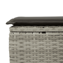 vidaXL 5 részes világosszürke polyrattan kerti ülőgarnitúra párnákkal