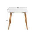 Étkezőasztal, fehér/bükk, 70x70 cm, DIDIER 4 NEW