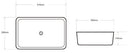 Eros SLIM 2 - PULTRA ültethető - Top Counter - porcelán mosdó - MATT SZÜRKE - 61 x 35 x 11 cm