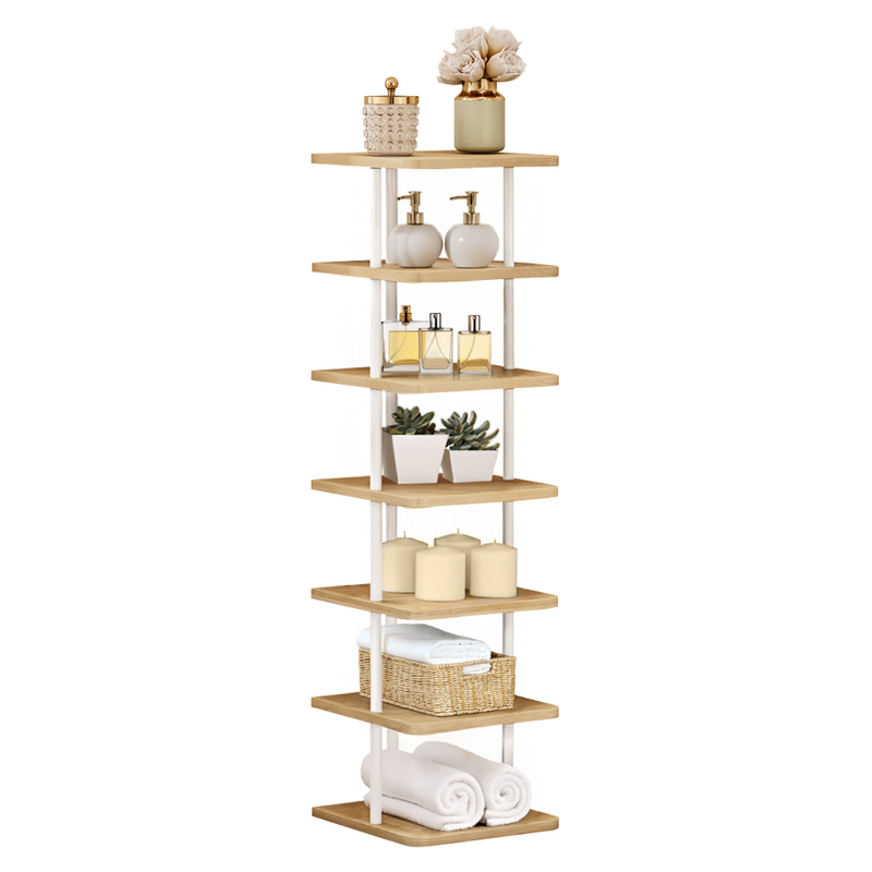 Többcélú polc, fehér/világos tölgy, ETUDA TYP 1