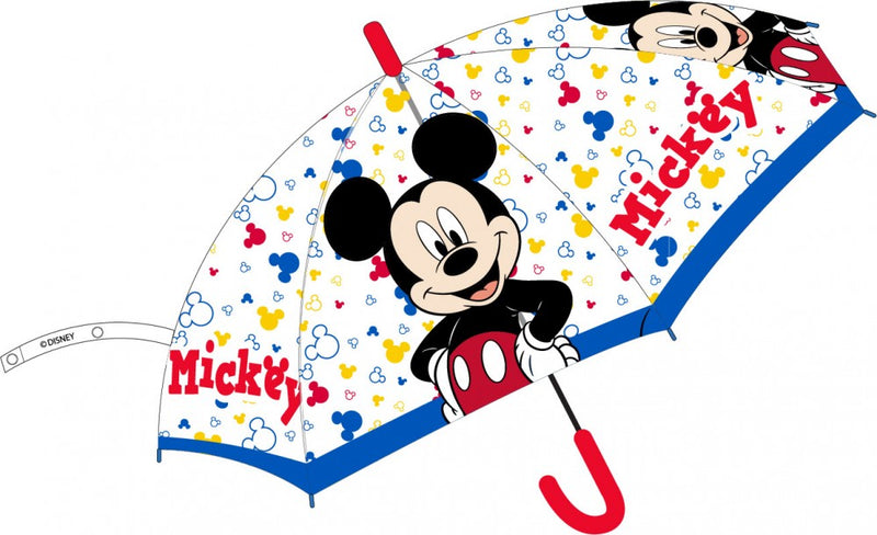 Disney Mickey gyerek félautomata átlátszó esernyő Ø74 cm, J-EMM52509415
