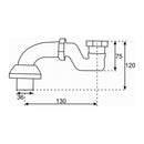 EMPSWCZ MOS kád leeresztő szifon, fekete színben