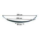 Függőágy, türkiz/kék/zöld, EVANA NEW -  single